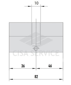 EVVA ICS Цилиндровый механизм 82мм (36х46) ключ/ключ, латунь