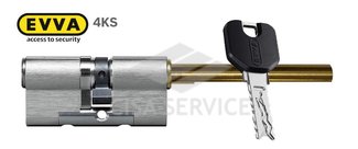 EVVA 4KS Цилиндровый механизм 72мм (41х31) ключ/дл.шток, никель