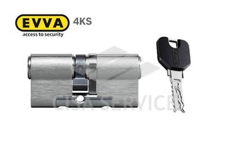 EVVA 4KS Цилиндровый механизм 82мм (41х41) ключ/ключ, никель