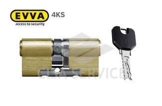 EVVA 4KS Цилиндровый механизм 82мм (41х41) ключ/ключ, латунь