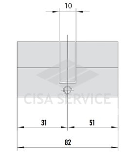 EVVA 4KS Цилиндровый механизм 82мм (31х51) ключ/ключ, никель