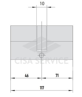 EVVA 4KS Цилиндровый механизм 117мм (46х71) ключ/ключ, латунь