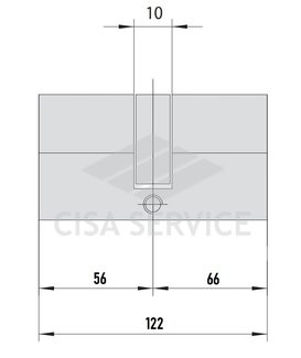 EVVA 4KS Цилиндровый механизм 122мм (56х66) ключ/ключ, никель