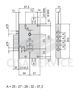 56515.48.0.B (PRO) Cisa Корпус врезного замка с защёлкой REVOLUTION PRO 56.515.48