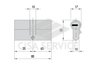 OE300.19.0.12.C5 Cisa ASIX цилиндр 80 (35x45) кл/кл (никель)