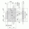 56515.48.0.B (PRO) Cisa Корпус врезного замка с защёлкой REVOLUTION PRO 56.515.48