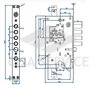 2533LCR0328S67 Securemme Замок врезной 2533 L (левый) 1+5 кл (105 мм)