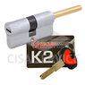 3200QCS30351X5 K2 Securemme Цилиндровый механизм с перекодировкой 65мм(35х30) ключ/дл.шток, никель