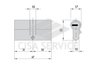 EVVA EPS Цилиндровый механизм 67мм (31х36) ключ/ключ, никель