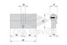 EVVA EPS Цилиндровый механизм 82мм (36х46) ключ/ключ, никель