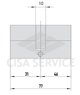 EVVA 3KS Цилиндровый механизм 77мм (31х46) ключ/ключ, никель