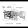 EVVA 3KS Цилиндровый механизм 77мм (36х41) ключ/ключ, никель