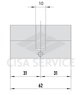 EVVA 3KS Цилиндровый механизм 62мм (31х31) ключ/ключ, латунь