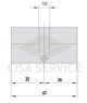 EVVA 3KS Цилиндровый механизм 67мм (31х36) ключ/ключ, латунь