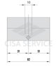 EVVA 3KS Цилиндровый механизм 82мм (31х51) ключ/ключ, латунь