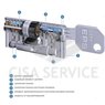 EVVA EPS Цилиндровый механизм 82мм (41х41) ключ/вертушка, никель
