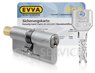 EVVA 3KS Цилиндровый механизм 102мм (31х71) ключ/вертушка, никель