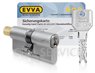 EVVA 3KS Цилиндровый механизм 92мм (51х41) ключ/вертушка, никель