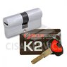 3200CCS55551X5 K2 Securemme Цилиндровый механизм с перекодировкой 110мм(55х55) ключ/ключ, никель