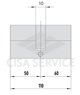 ABUS D6N 50/60 KD W/5 LONG KEY цилиндровый механизм 110мм(50х60) ключ/ключ (никель)