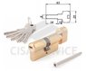 ABUS KD6MM Z45/K45 KD W/5 LONG KEY цилиндровый механизм 90мм(45х45) ключ/вертушка (латунь)