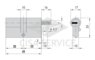 OP3M2.07.0.12 Cisa AP4 S MODULO цилиндр усиленный 65 (30x35) ключ/вертушка (никель), 3 ключа