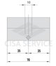 NE000251621 RB (Rav Bariach) MARS цилиндровый механизм 70 мм (35х35), ключ/ключ, никель