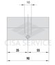 NE000251628 RB (Rav Bariach) MARS цилиндровый механизм 90 мм (35х55), ключ/ключ, никель