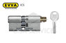EVVA ICS Цилиндровый механизм 77мм (36х41) ключ/вертушка, никель
