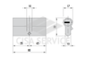 OH3S0.19.0.12.C5 Cisa AP3 S цилиндр 80 (35x45) кл/кл (никель)